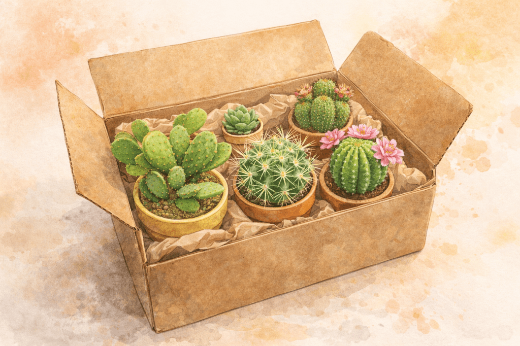 O que fazer quando seus cactos chegam pela&nbsp;transportadora?